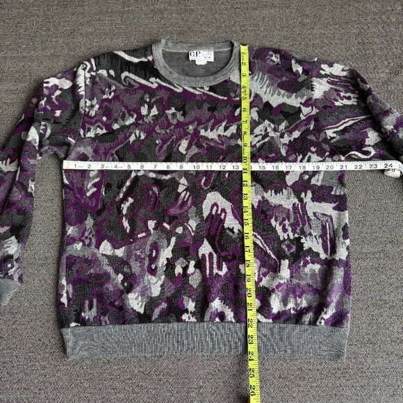 Abstract Gray/Purple Sweater Vintage C.P. Top - Picture 13 of 17